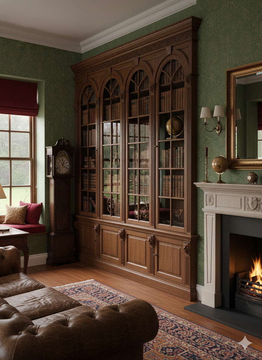 Custom made furniture piece in British interior